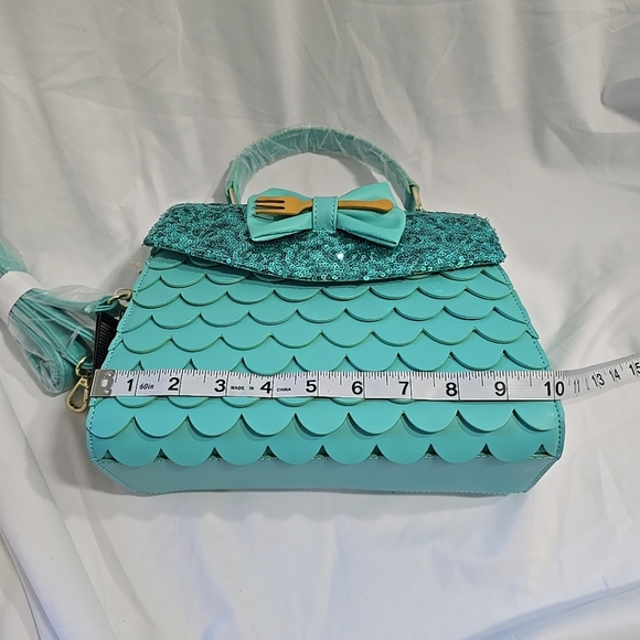 NWT Loungefly Disney The Little Mermaid Sequins Collection Crossbody Blue - Picture 8 of 10
